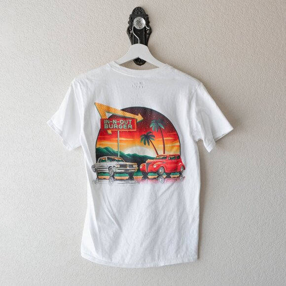 In N Out Burger Texas Men's Size Small White Graphic Tee T-Shirt - Picture 5 of 6